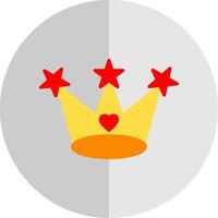 kroon vlak schaal icoon ontwerp vector