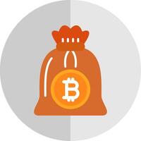 bitcoin zak vlak schaal icoon ontwerp vector