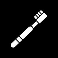 tandenborstel glyph omgekeerd icoon ontwerp vector