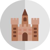 zand kasteel vlak schaal icoon ontwerp vector