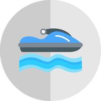 Jet ski vlak schaal icoon ontwerp vector