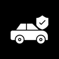 auto verzekering glyph omgekeerd icoon ontwerp vector