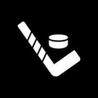 hockey glyph omgekeerd icoon ontwerp vector