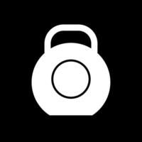 kettlebell glyph omgekeerd icoon ontwerp vector