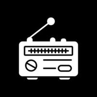 radio glyph omgekeerd icoon ontwerp vector