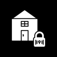 huis glyph omgekeerd icoon ontwerp vector