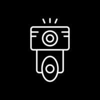 camera flash lijn omgekeerd icoon ontwerp vector