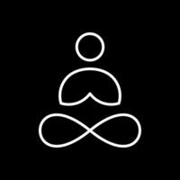 yoga lijn omgekeerd icoon ontwerp vector
