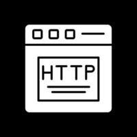 http glyph omgekeerd icoon ontwerp vector