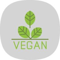 veganistisch vlak kromme icoon ontwerp vector