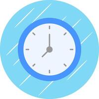 klok vlak cirkel icoon ontwerp vector