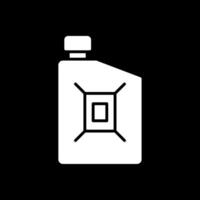 benzine kan glyph omgekeerd icoon ontwerp vector