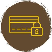 credit kaart veiligheid lijn cirkel sticker icoon vector