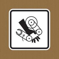hand crush robot symbool teken isoleren op witte achtergrond, vector illustratie eps.10