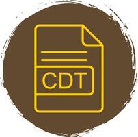 cdt het dossier formaat lijn cirkel sticker icoon vector