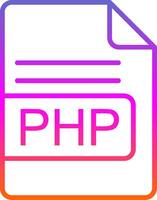 php het dossier formaat lijn cirkel sticker icoon vector