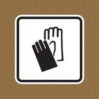 symbool slijtage handbescherming teken isoleren op witte achtergrond, vector illustratie eps.10