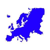 europa kaart op witte achtergrond vector