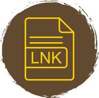 lnk het dossier formaat lijn cirkel sticker icoon vector