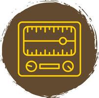 wijzerplaat lijn cirkel sticker icoon vector