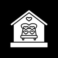 huis glyph omgekeerd icoon ontwerp vector