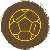 Amerikaans voetbal lijn cirkel sticker icoon vector