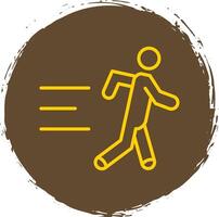 jogging lijn cirkel sticker icoon vector