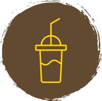 milkshake lijn cirkel sticker icoon vector