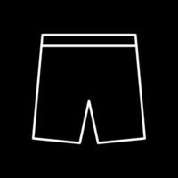 shorts lijn omgekeerd icoon ontwerp vector