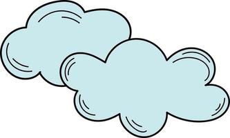 schets van wolken. wolken doodle pictogram. eenvoudig handgetekend pictogram vector