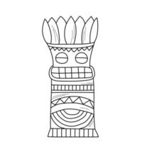 houten polynesische tiki-idolen vector