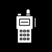 walkie talkie glyph omgekeerd icoon ontwerp vector