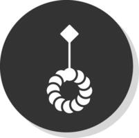 buik doordringend glyph schaduw cirkel icoon ontwerp vector
