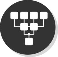 structuur glyph schaduw cirkel icoon ontwerp vector