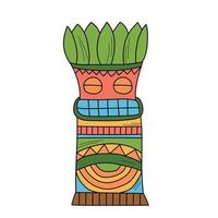 houten polynesische tiki-idolen vector