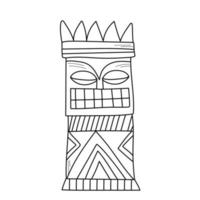 houten polynesische tiki-idolen vector