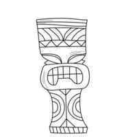 houten polynesische tiki-idolen vector