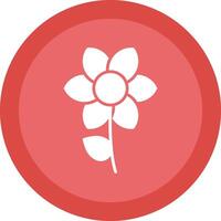 bloem lijn schaduw cirkel icoon ontwerp vector