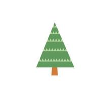 cartoon kerstboom - plat ontwerp vector