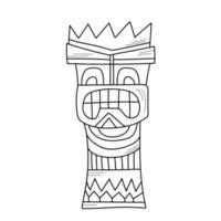 houten polynesische tiki-idolen vector