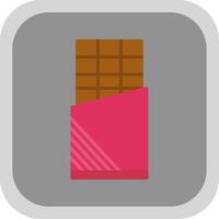 chocola bar vlak ronde hoek icoon ontwerp vector