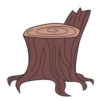 boomstronk - een cartoon grote boomstronk vector
