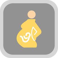 zwangerschap vlak ronde hoek icoon ontwerp vector