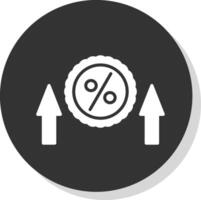 uitverkoop Promotie glyph schaduw cirkel icoon ontwerp vector