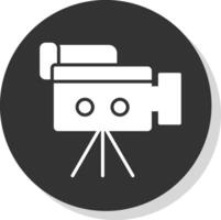 camera glyph schaduw cirkel icoon ontwerp vector