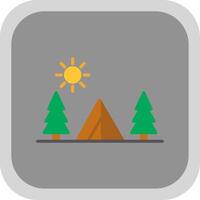 camping vlak ronde hoek icoon ontwerp vector