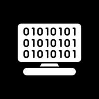 binair code glyph omgekeerd icoon ontwerp vector