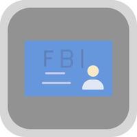 fbi vlak ronde hoek icoon ontwerp vector