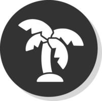 palm glyph schaduw cirkel icoon ontwerp vector