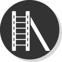 ladder glyph schaduw cirkel icoon ontwerp vector